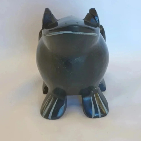 Mid Century Modern Boma Soapstone Canadian Carved Frog Sculpture Figurine - Picture 4 of 4